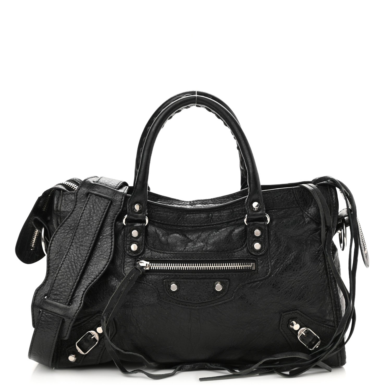 Balenciaga Agneau Classic Silver Hardware S City Black 1 of 8