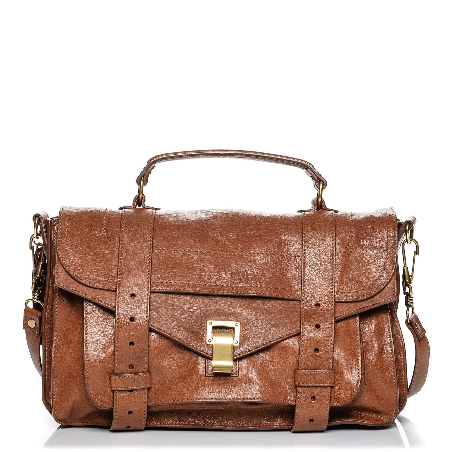 Proenza Schouler Lambskin Medium PS1 Satchel Saddle 1 of 7