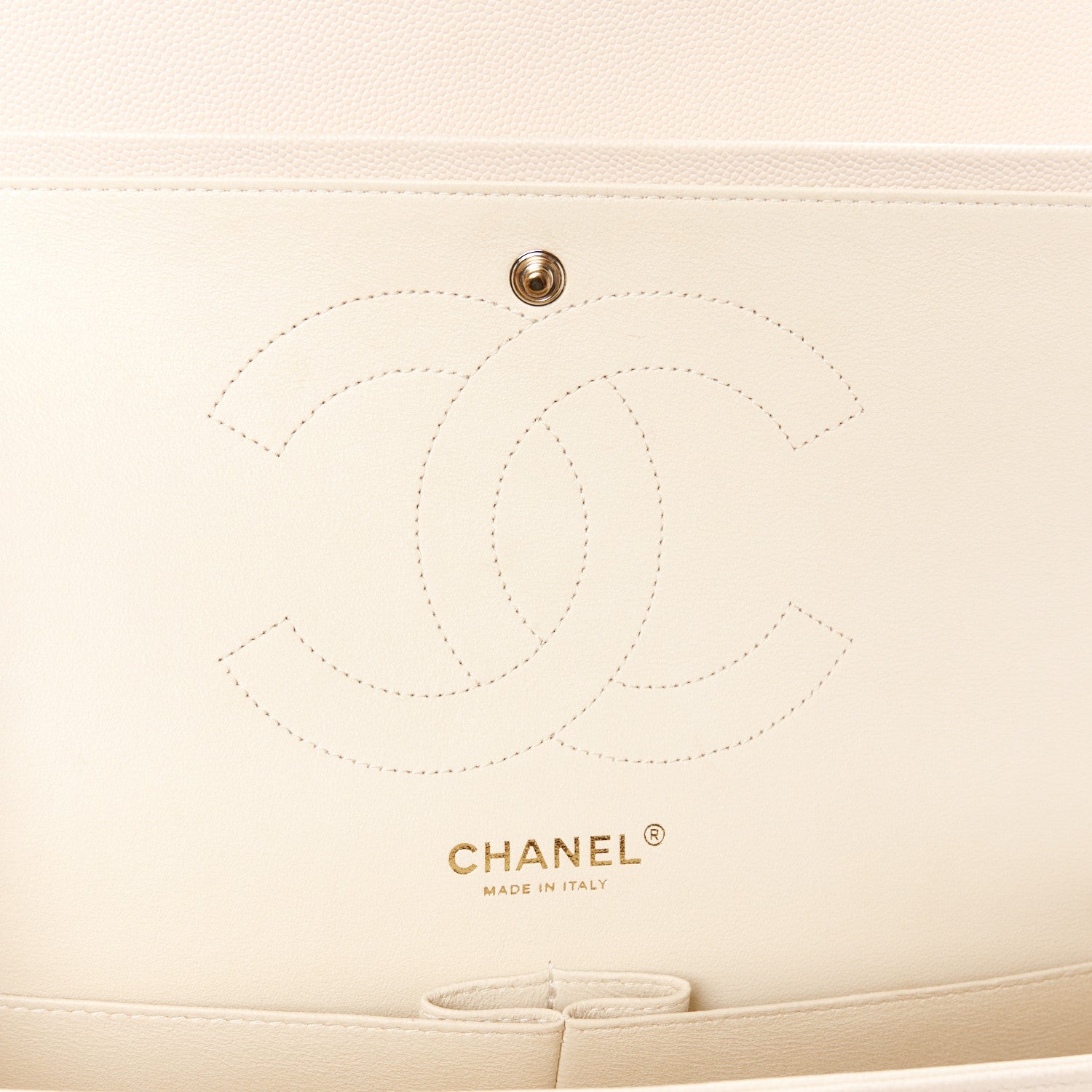 Chanel Caviar Quilted Jumbo Double Flap Light Beige 6 of 11