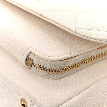 Chanel Caviar Quilted Medium Business Affinity Flap White 13 of 15