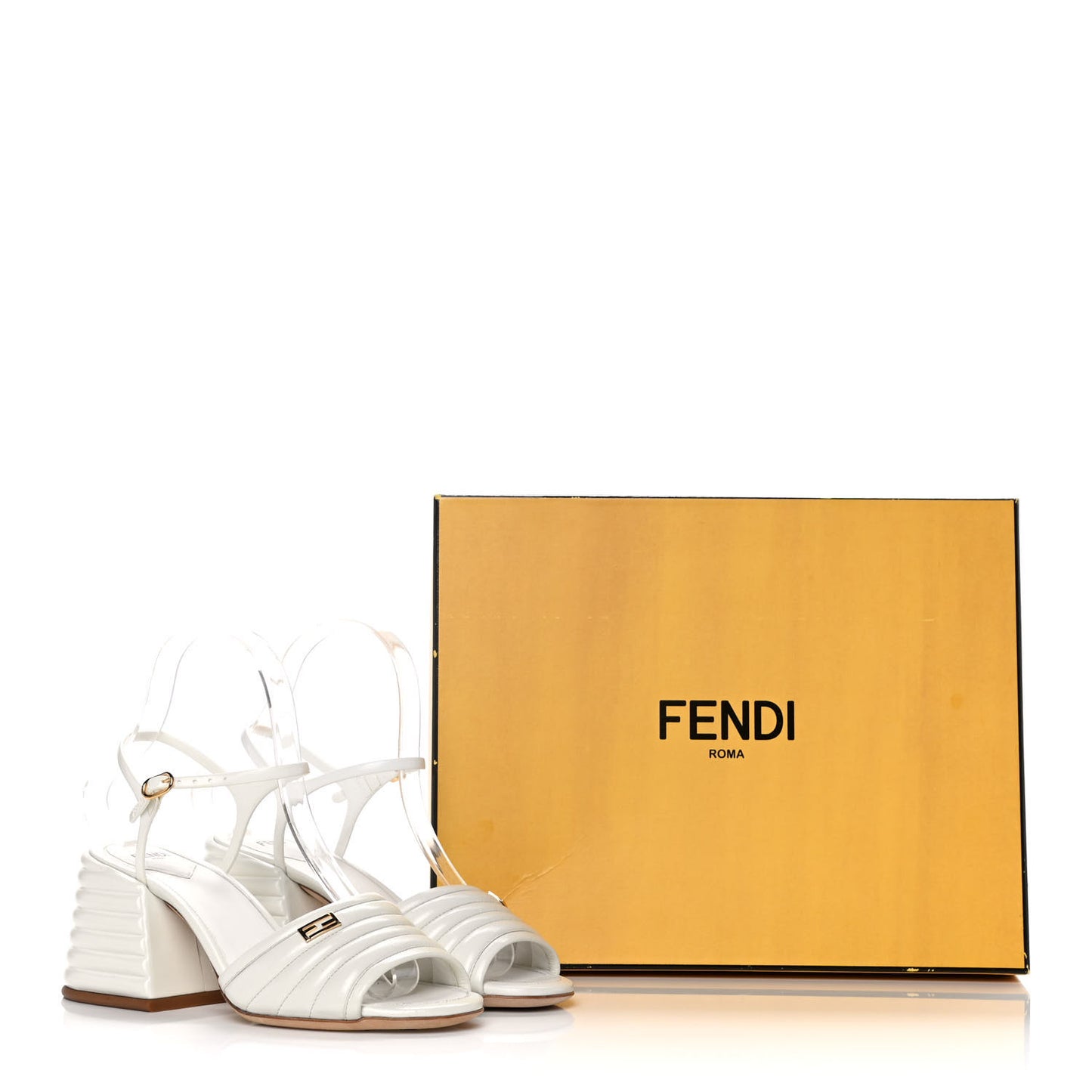 Calfskin Promenade Slingback Sandals 36.5 White