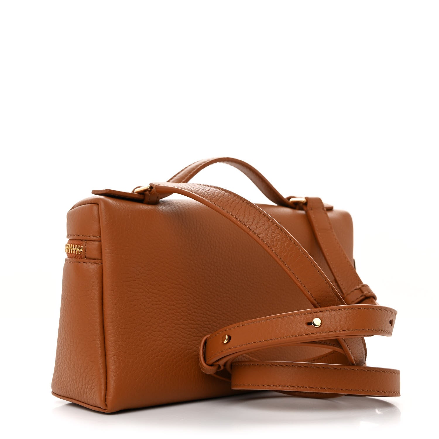 Loro Piana Grained Calfskin L19 Extra Pocket Pouch Warm Tan 3 of 9