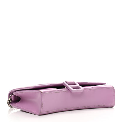 Balenciaga Shiny Box Calfskin Tonal B Hourglass Chain Bag Liliac 4 of 14
