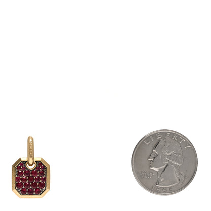 David Yurman 18K Yellow Gold Ruby Roman Amulet Pendant 2 of 3