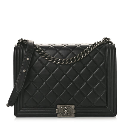 Chanel Calfskin Quilted Large Boy Flap Black 1 of 13