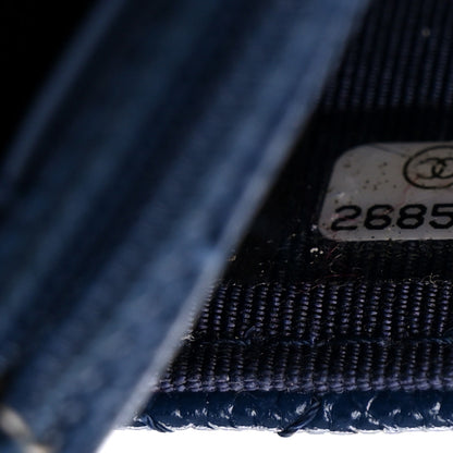 Chanel Caviar Quilted Wallet On Chain WOC Navy Blue 9 of 11