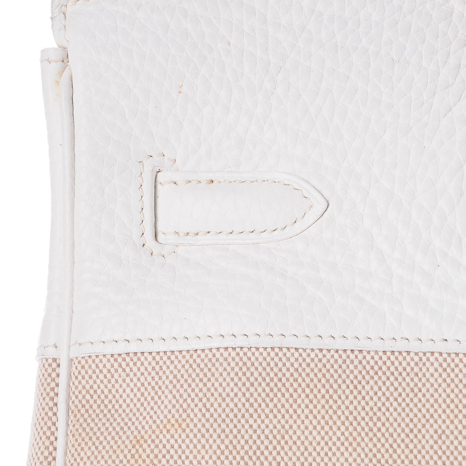 Hermes Toile Taurillon Clemence Birkin 35 White 32 of 41