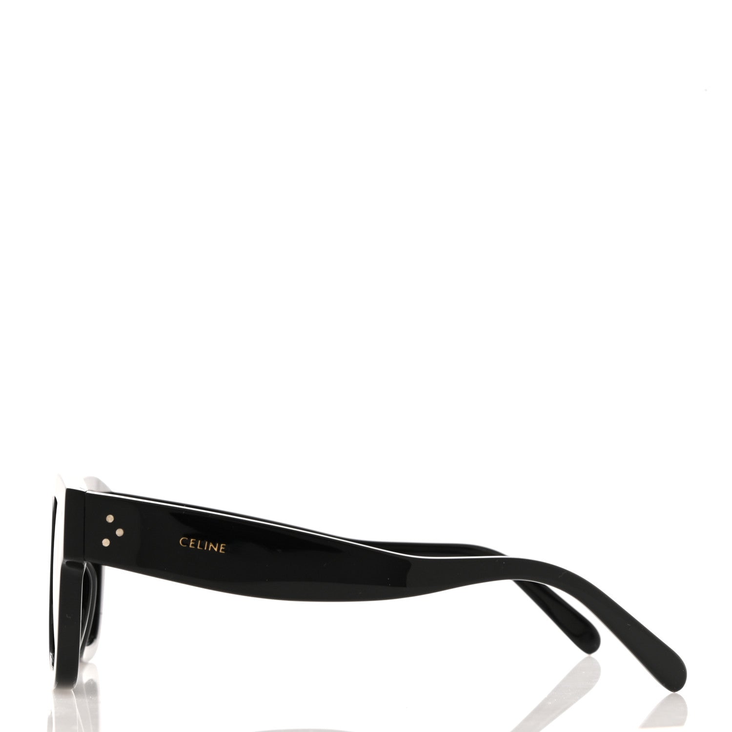 Celine Acetate Rectangular Sunglasses CL4009IN Black 3 of 6