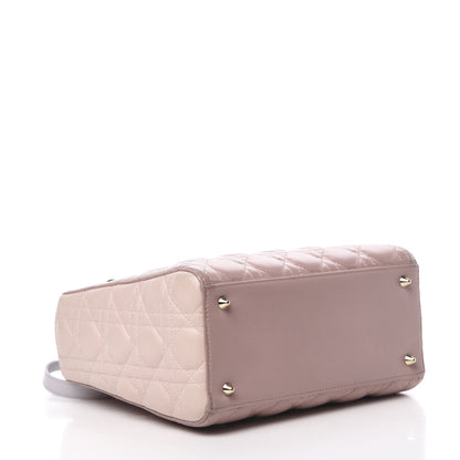 Christian Dior Lambskin Cannage Medium Tri-Color Lady Dior Rose Pale 4 of 17