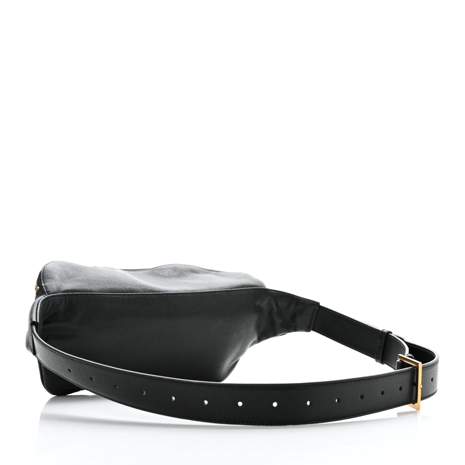 Saint Laurent Grain De Poudre Monogram Belt Bag Black 2 of 11