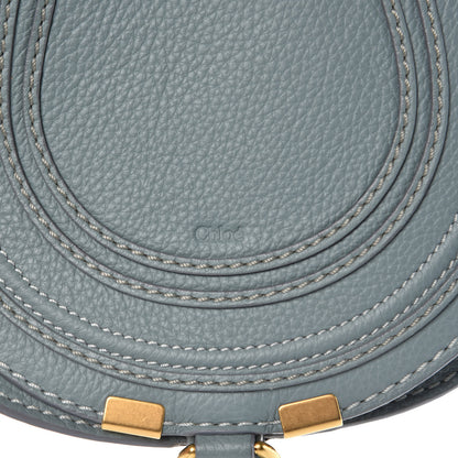 Chloe Calfskin Mini Marcie Round Crossbody Bag Rainy Blue 7 of 7