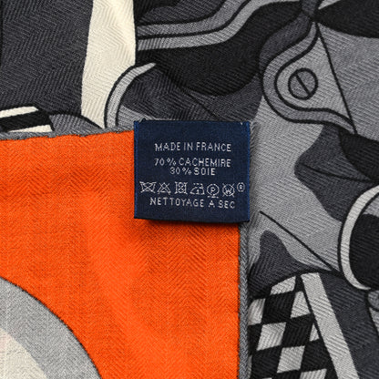 Hermes Cashmere Silk 600 Chevaux Shawl 140 5 of 5