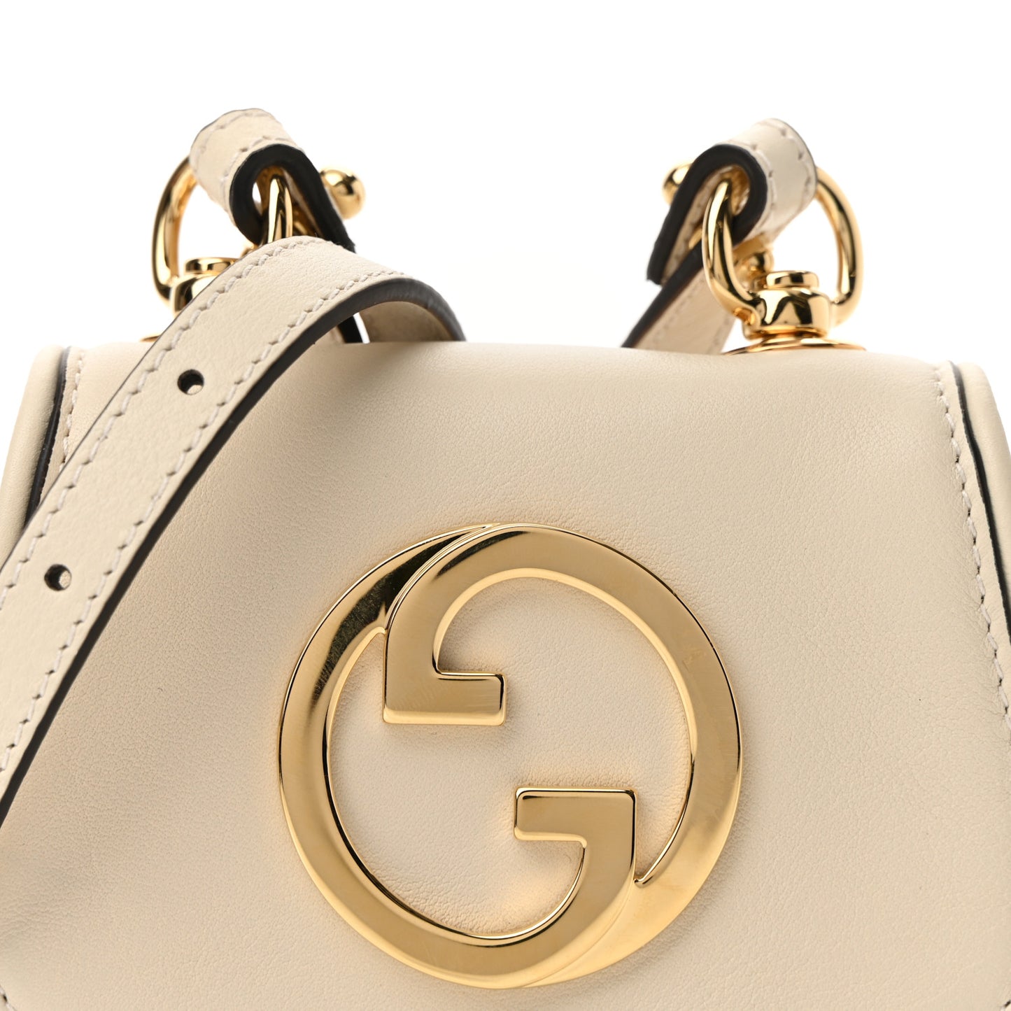 Roxy Calfskin Blondie Card Case Wallet with Strap Mystic White