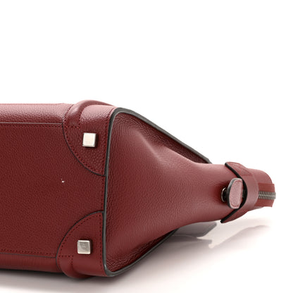 Celine Drummed Calfskin Micro Luggage Merlot 10 of 11