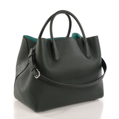 Christian Dior Supple Grained Calfskin Large Open Bar Tote Green 3 of 7
