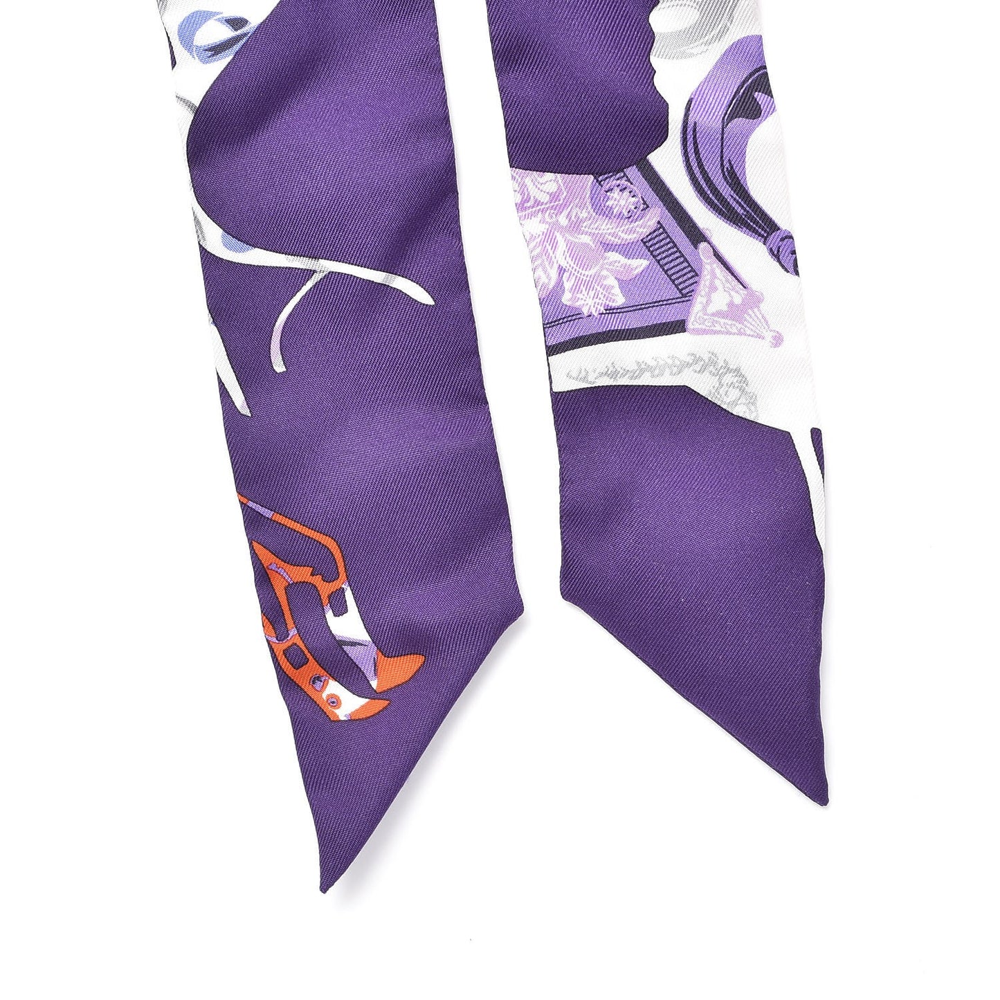 Silk Tout en Carre Twilly Violet Parme Potiron