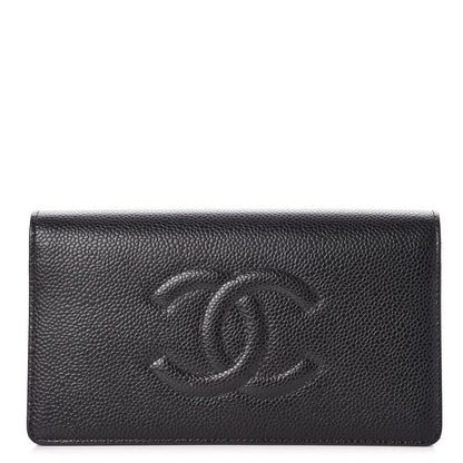 Chanel Caviar Timeless CC Yen Wallet Black 1 of 9