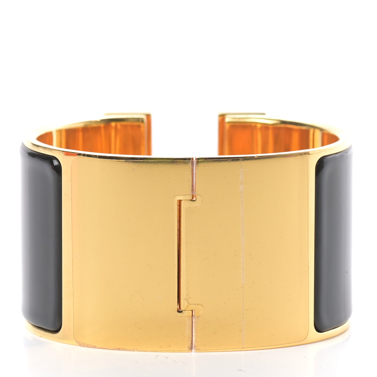 Hermes Enamel Extra Wide Clic Clac H Bracelet PM Black 3 of 4