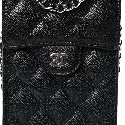 Chanel Caviar Quilted Classic Phone Holder Black 8 of 12