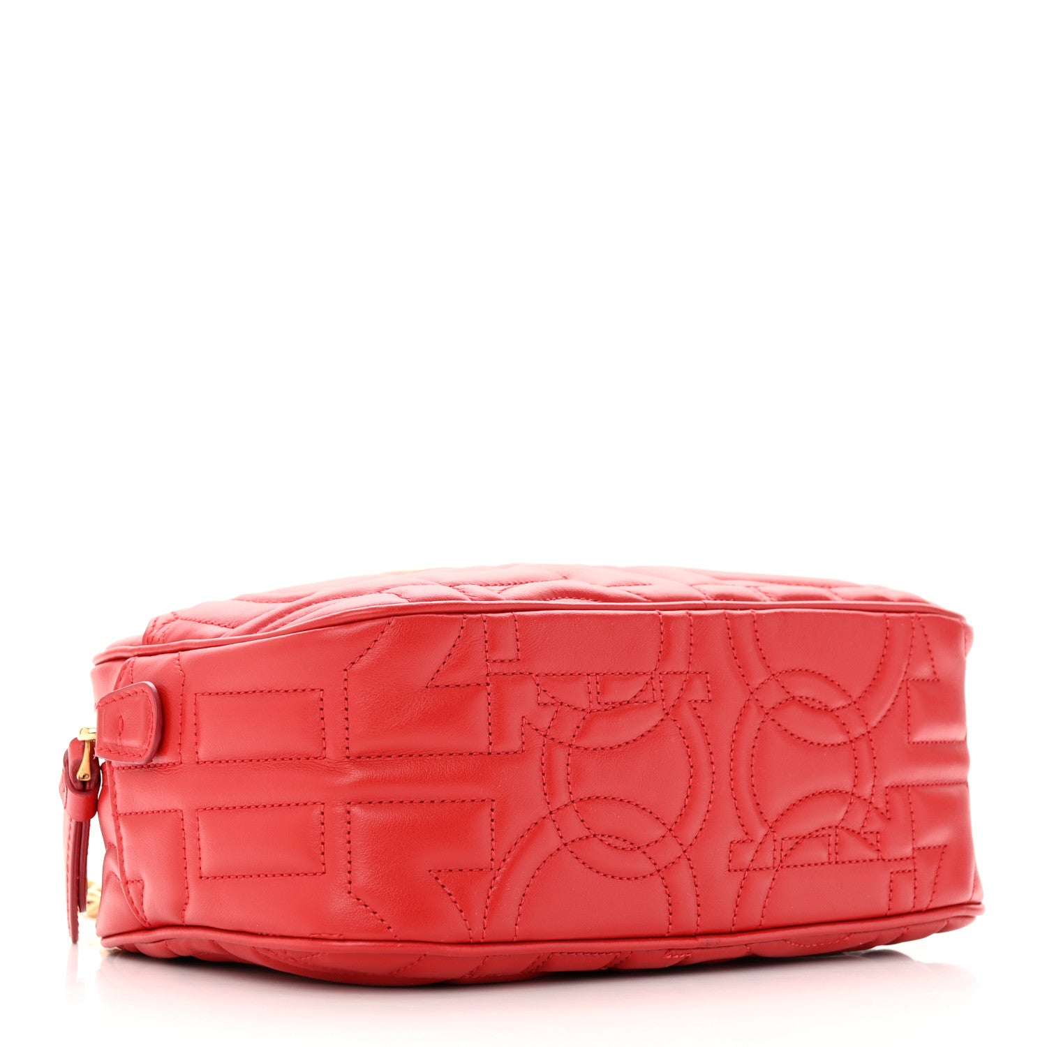 Salvatore Ferragamo Calfskin Quilted Gancini Camera Bag Red 4 of 11