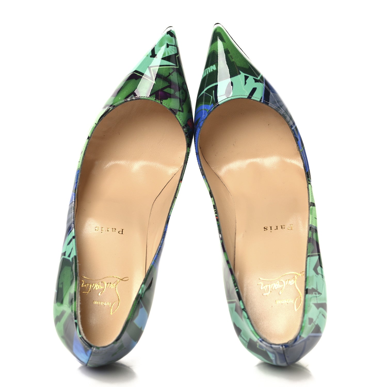 Christian Louboutin Patent Metrograf Pigalle Follies 100 Pumps 39 Multicolor 2 of 9