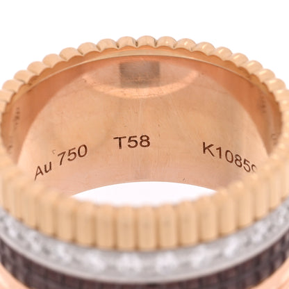 Boucheron 18K Pink Yellow White Gold Diamond PVD Large Quatre Classique Ring 58 8.25 4 of 5