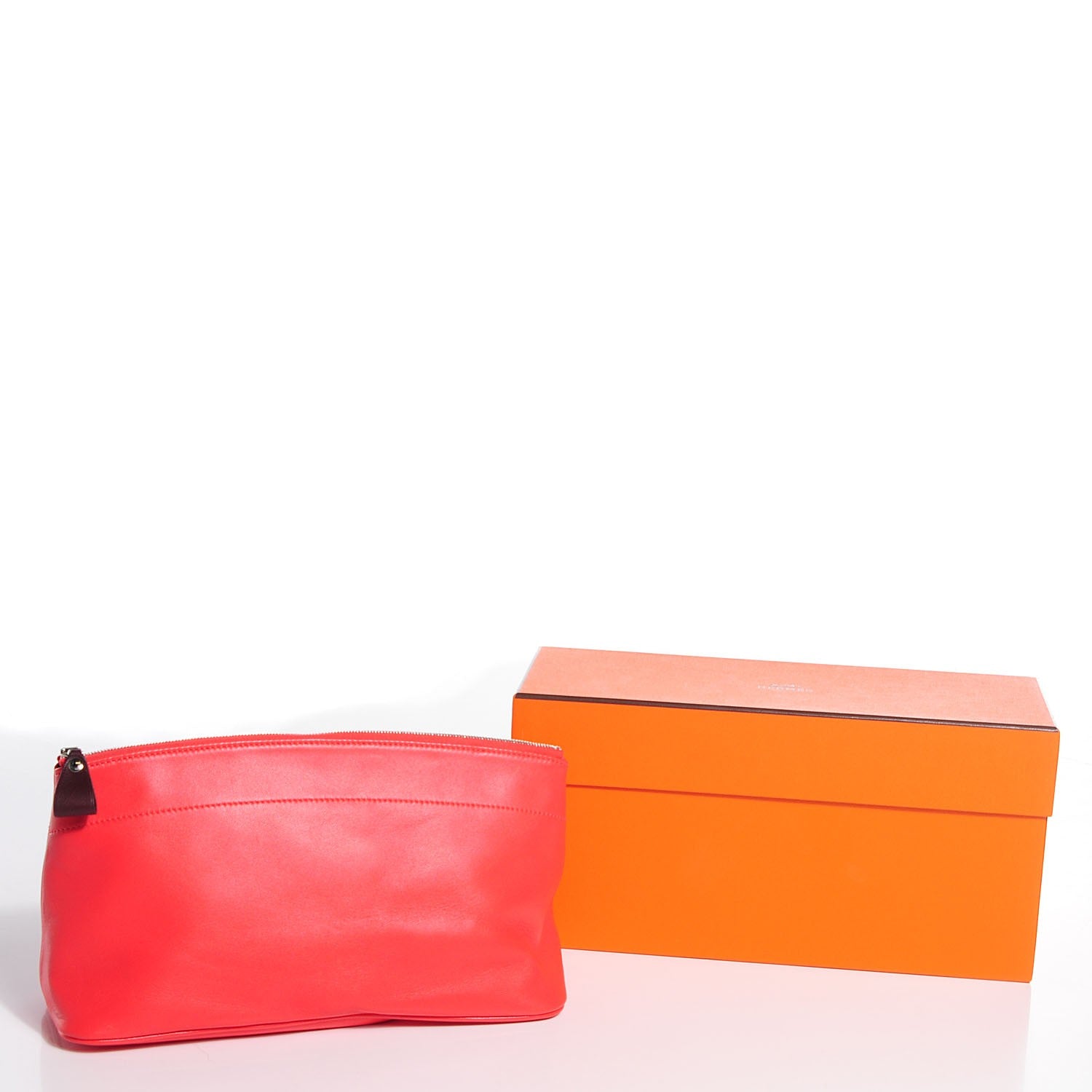 Hermes Milo Lambskin Swift Calfskin Tohubohu Pouch GM Rose Jaipur Prune 11 of 11