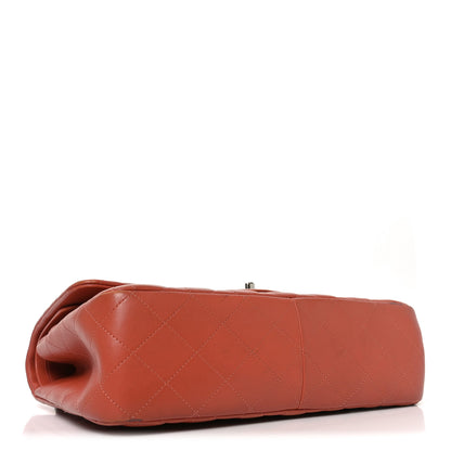 Chanel Lambskin Quilted Jumbo Double Flap Orange 4 of 10