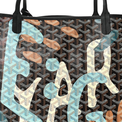 Goyard Goyardine Saint Louis Lettres Camouflage GM Black Blue 9 of 11