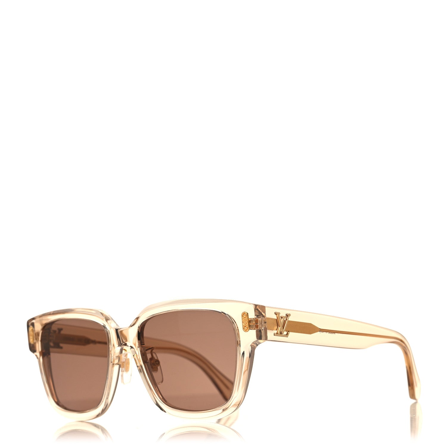Louis Vuitton Acetate Square LV Confidence Sunglasses Z2203U Transparent Brown 1 of 7