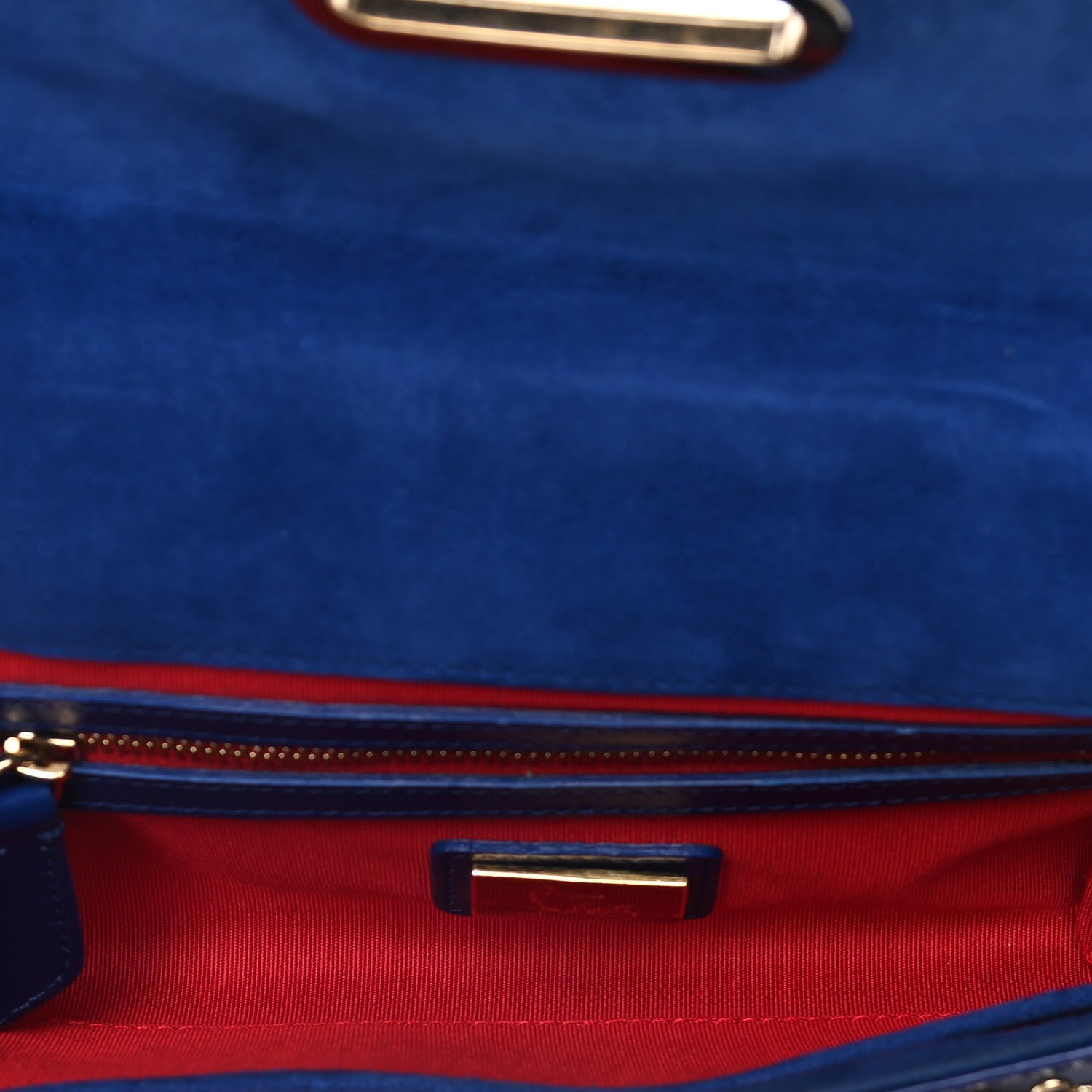 Christian Louboutin Patent Riviera Clutch Neptune 8 of 13