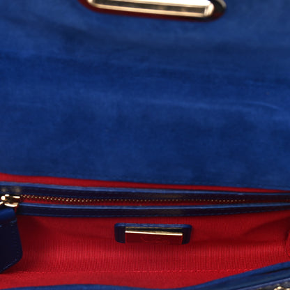 Christian Louboutin Patent Riviera Clutch Neptune 8 of 13
