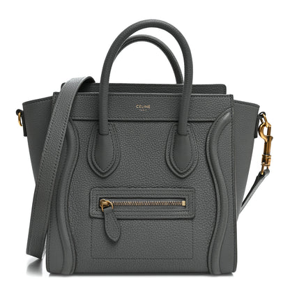 Celine Baby Drummed Calfskin Nano Luggage Kohl 1 of 11