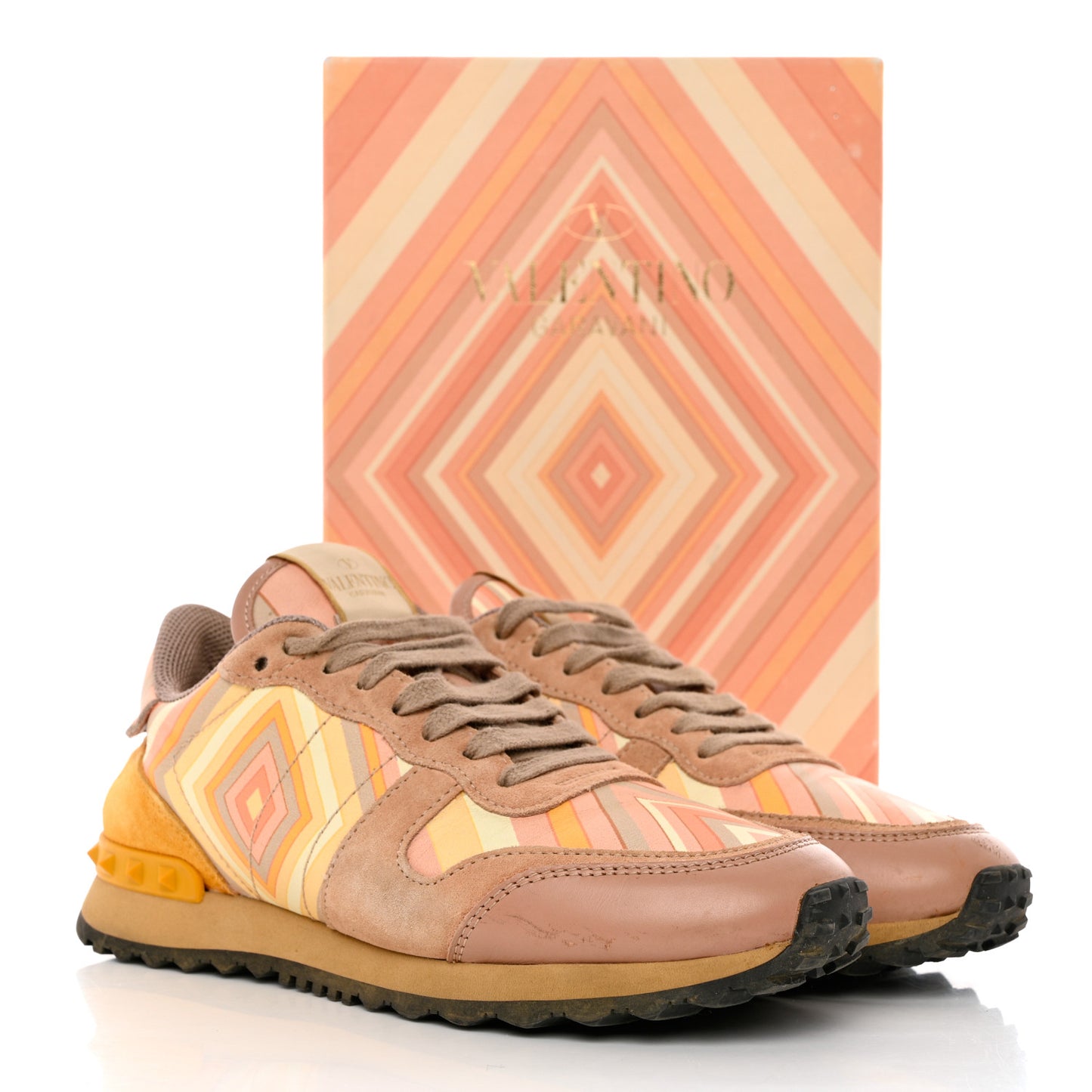 Suede Calfskin Native Couture 1975 Womens Rockrunner Sneakers 38.5 Multicolor