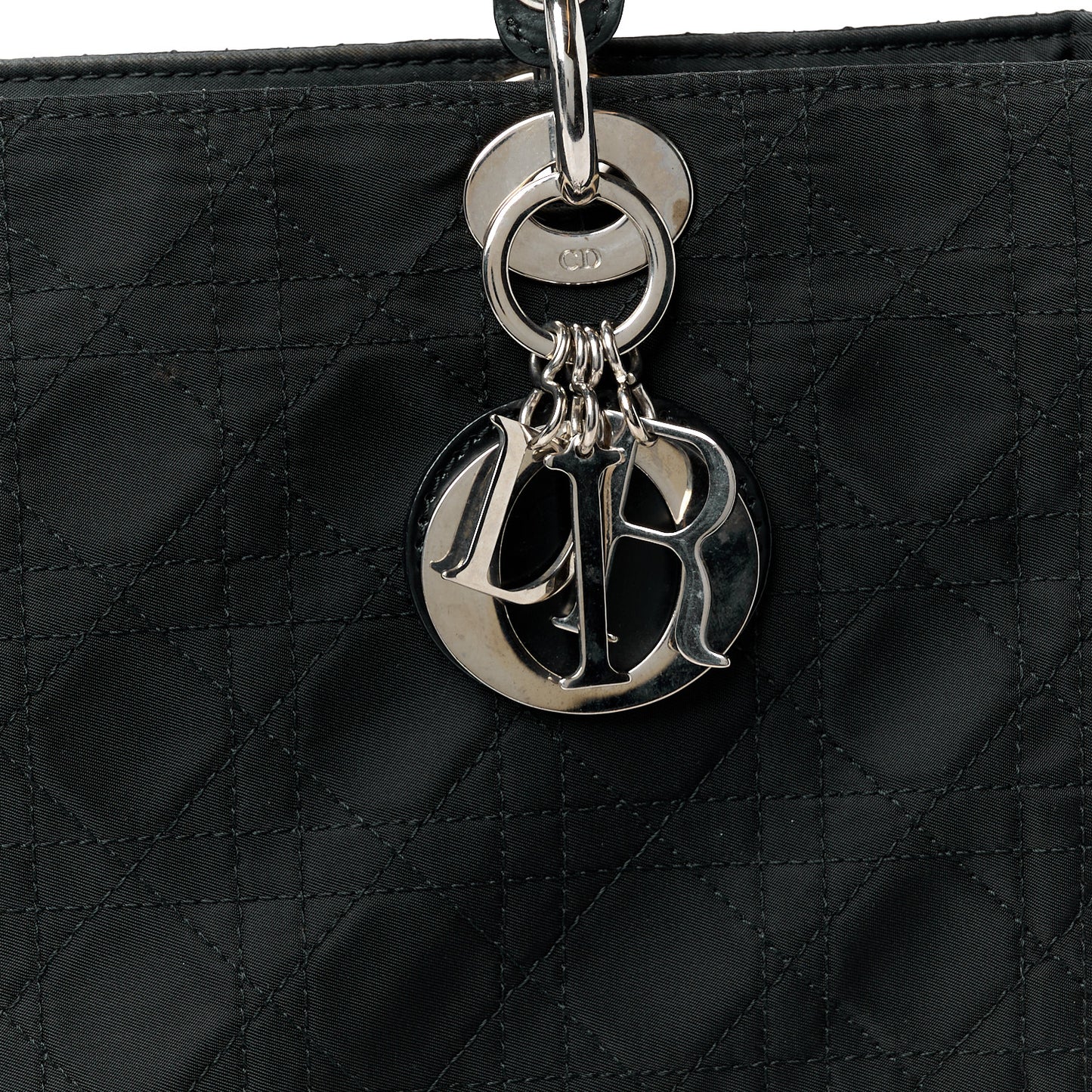 Nylon Cannage Large Lady Dior Black