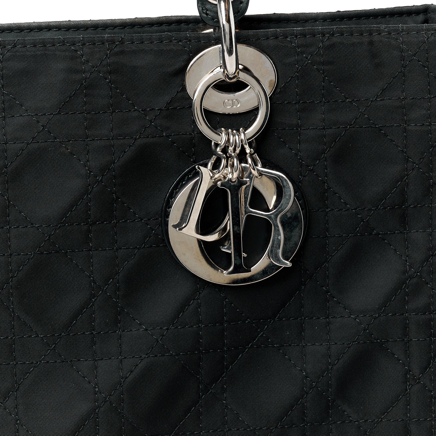 Christian Dior Nylon Cannage Large Lady Dior Black 8 of 10