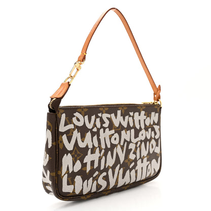 Louis Vuitton Monogram Graffiti Pochette Accessories Silver 3 of 10