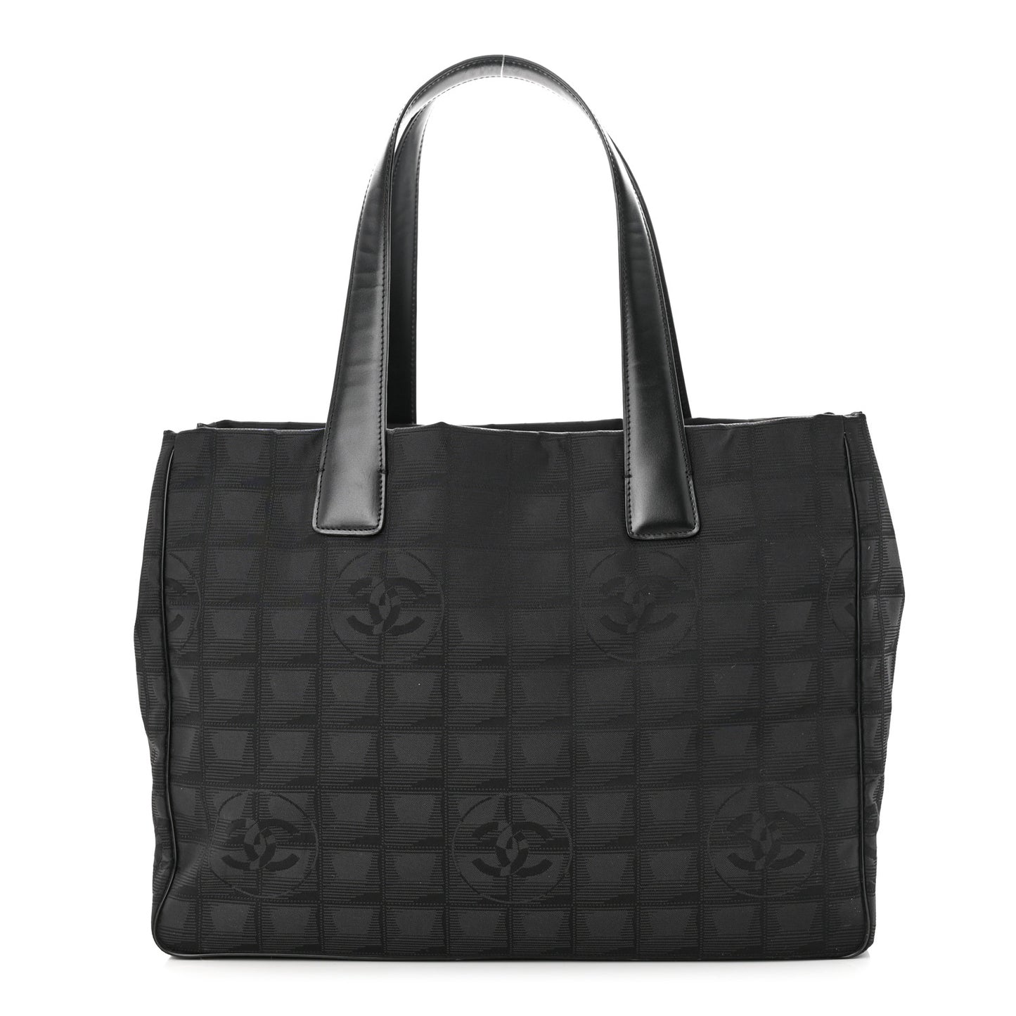 Nylon Large Travel Tote Black