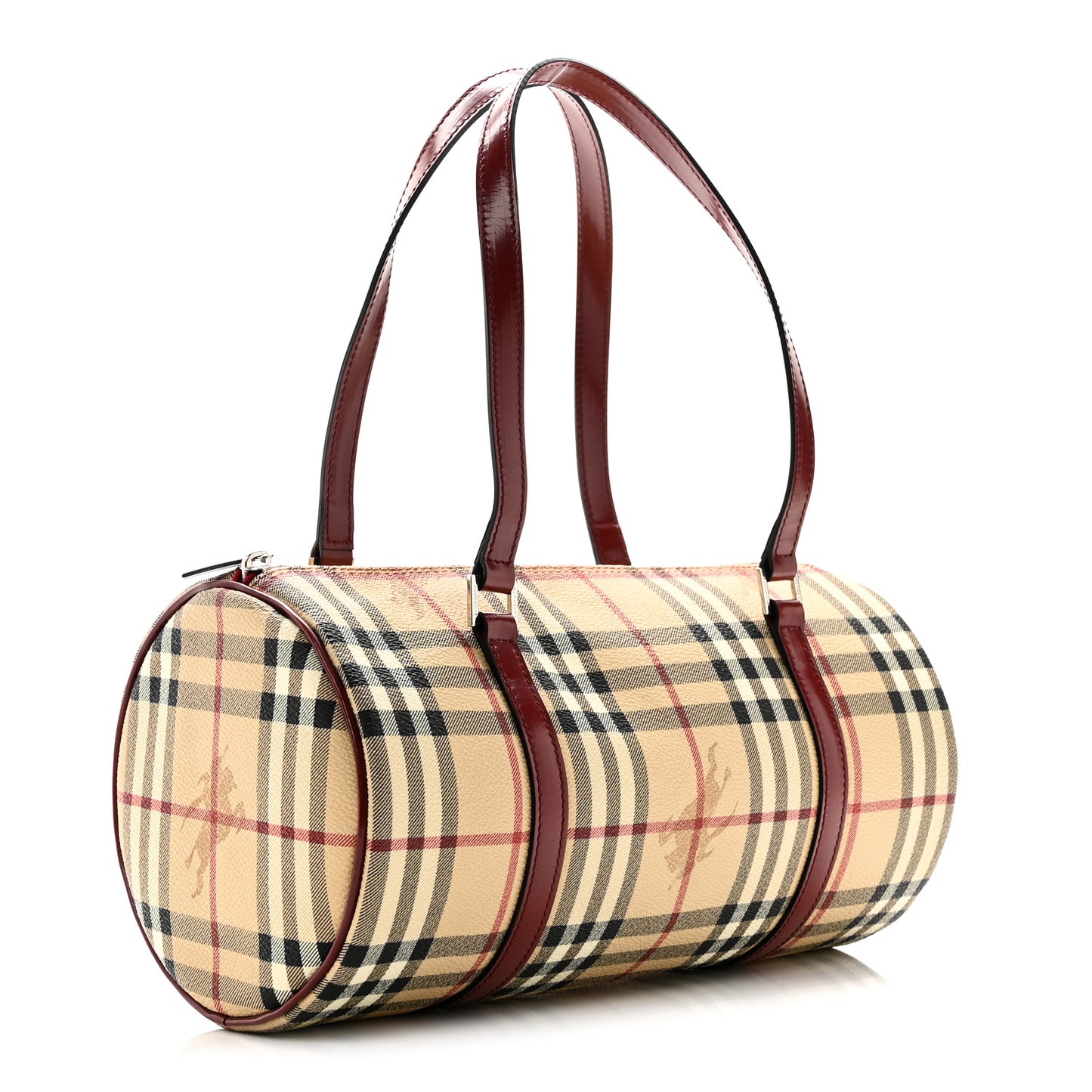 Haymarket Check Barrel Bag Red