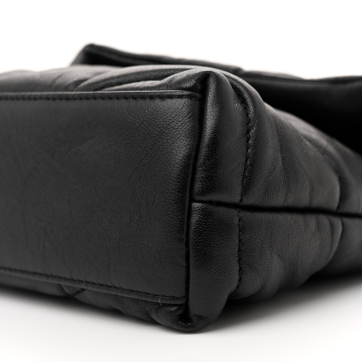 Saint Laurent Calfskin Quilted Toy Loulou Puffer Monogram Monochrome Chain Satchel Black 10 of 10