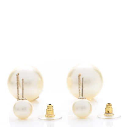 Chanel Pearl CC Chain Drop Earrings Gold 3 of 4