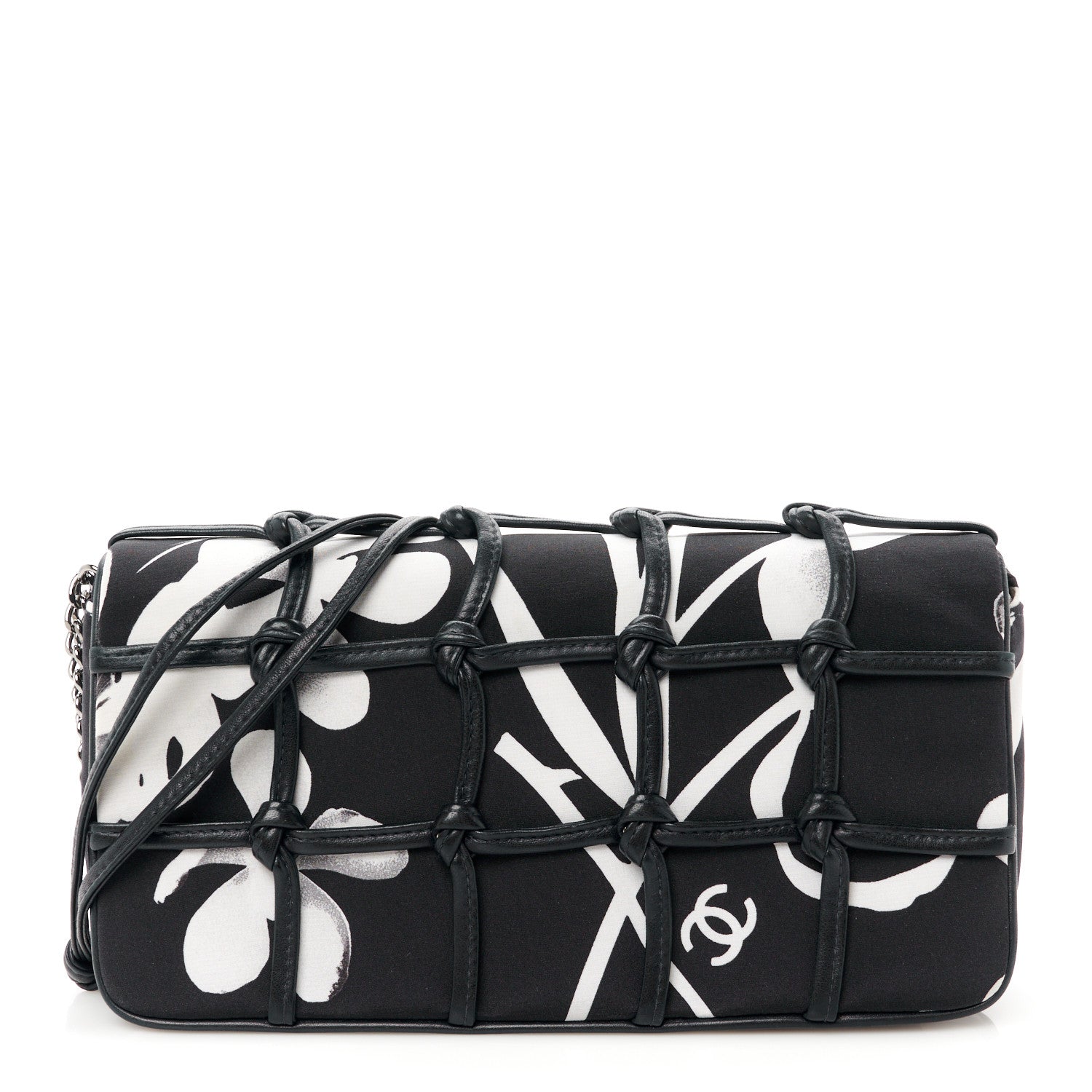 Chanel Silk Lambskin Tahiti Timeless Flap Navy White 1 of 10