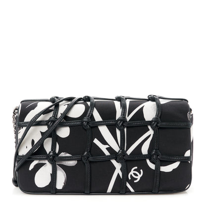 Chanel Silk Lambskin Tahiti Timeless Flap Navy White 1 of 10
