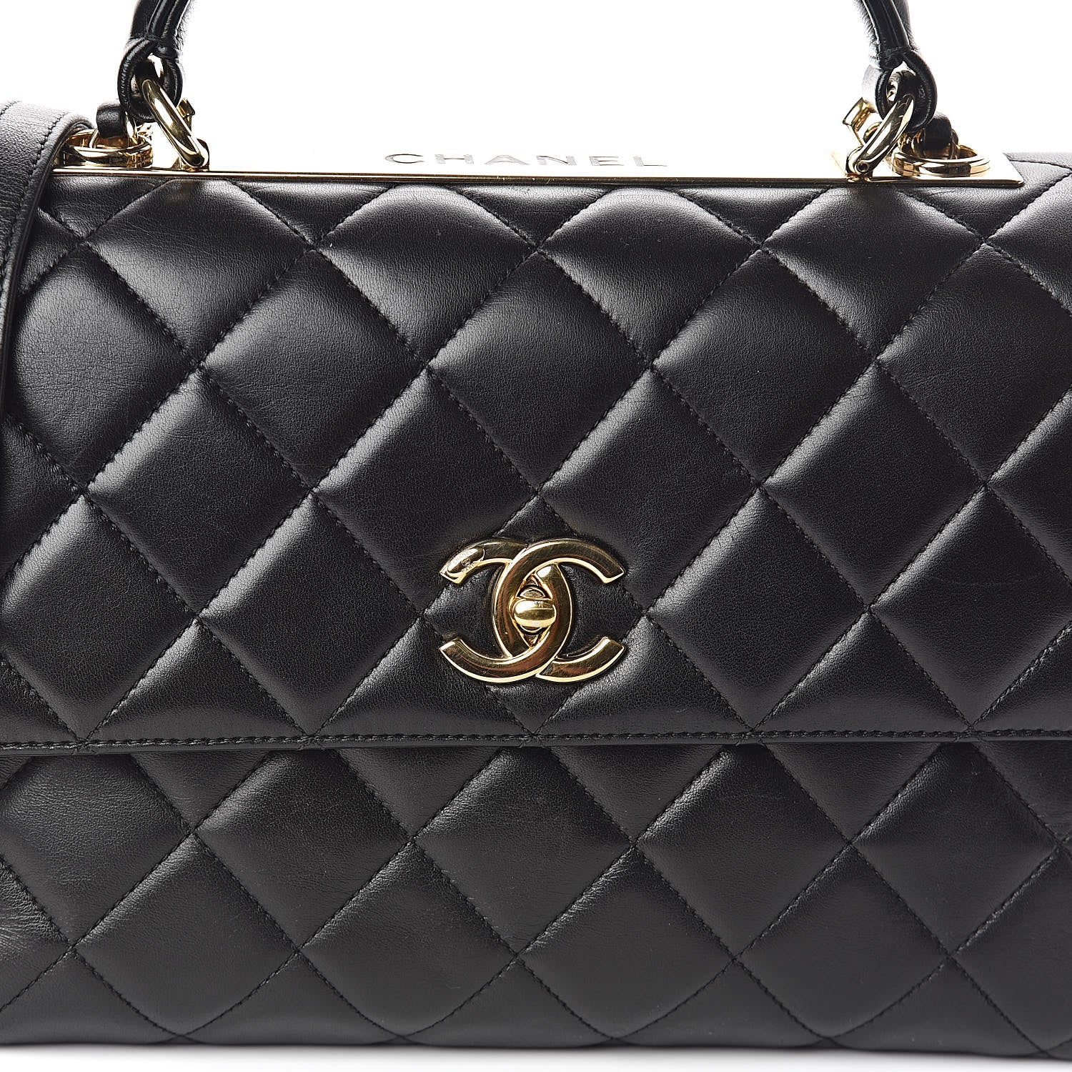 Chanel Lambskin Quilted Medium Trendy CC Flap Dual Handle Bag Black 8 of 10