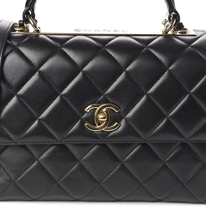 Chanel Lambskin Quilted Medium Trendy CC Flap Dual Handle Bag Black 8 of 10