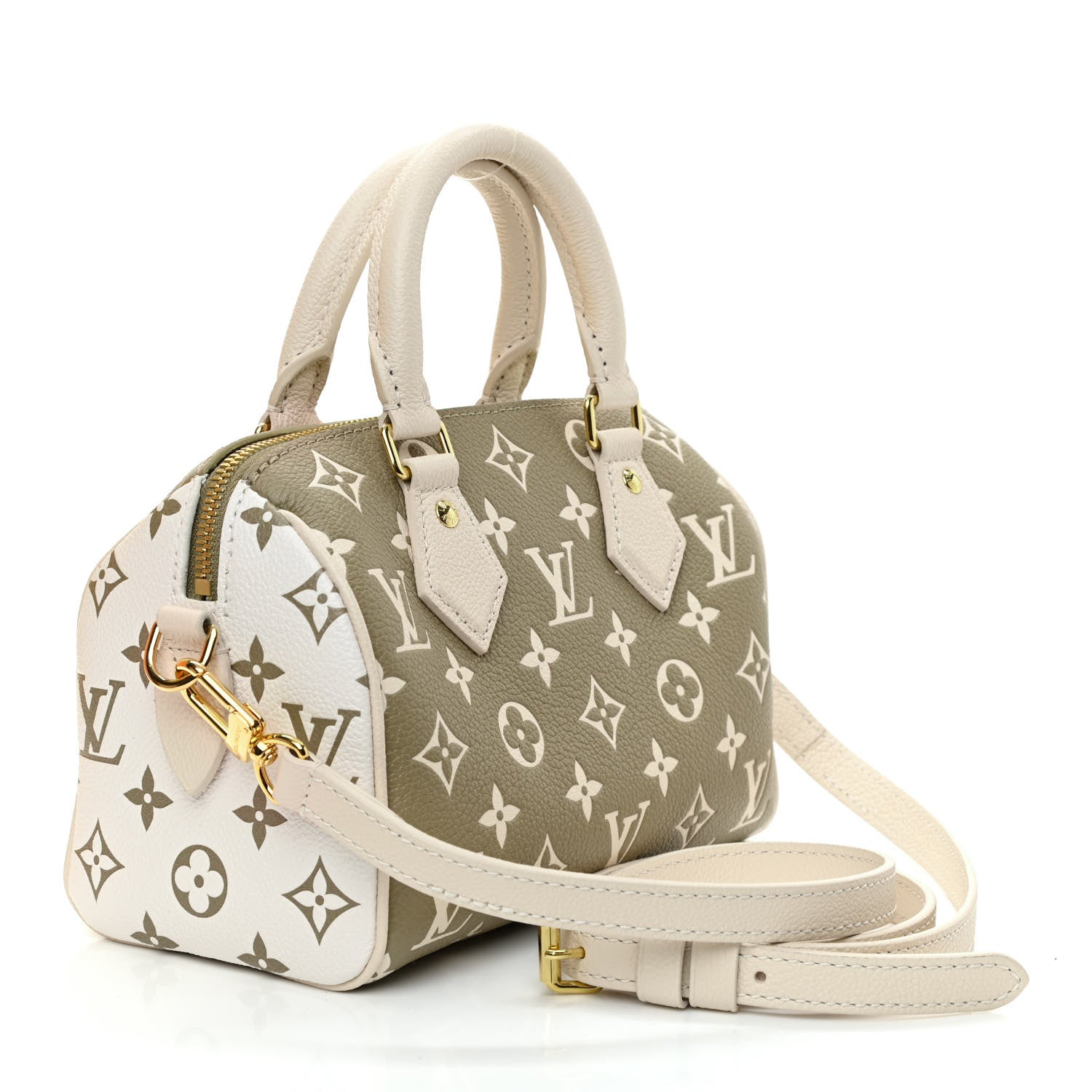 Louis Vuitton Empreinte Monogram Spring in the City Speedy Bandouliere 20 Kaki Beige Cream 3 of 8