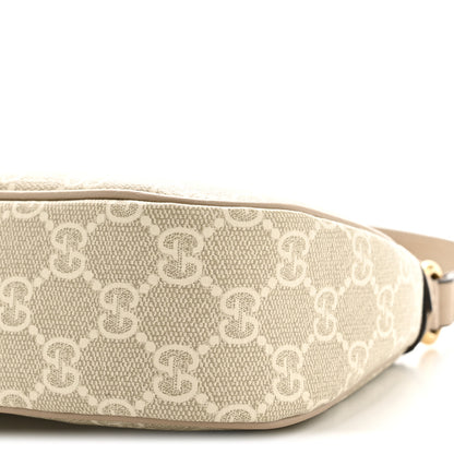 Gucci GG Supreme Monogram Textured Dollar Calfskin Small Ophidia Hobo Beige Mystic White Oatmeal 10 of 11