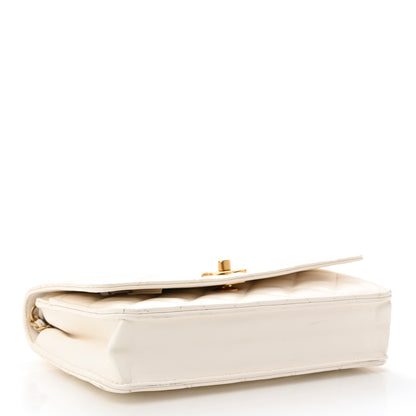 Chanel Lambskin Quilted CC Pearl Crush Wallet on Chain WOC White 4 of 13