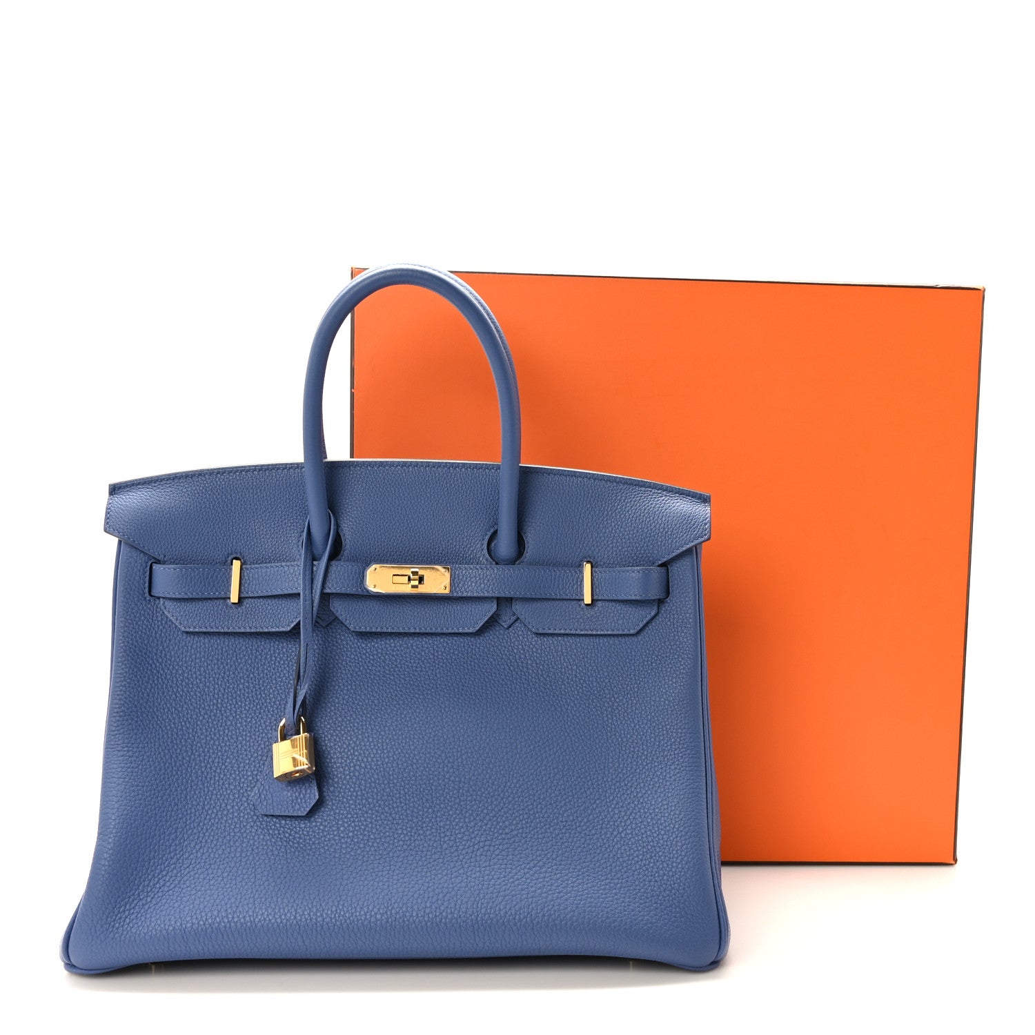 Hermes Togo BIRKIN 35 Bleu Brighton 12 of 12