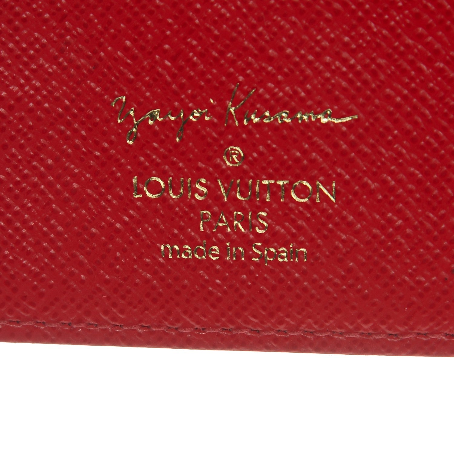 Louis Vuitton Monogram Kusama Town Small Ring Agenda Cover Red 6 of 7